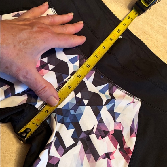 ATHLETA Black Leggings with Colorful Front Section. S - Picture 13 of 16